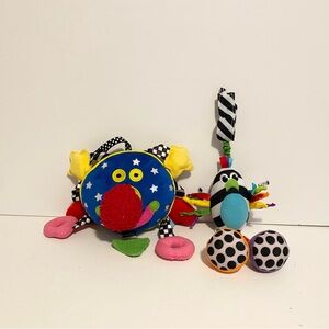 Manhattan Toy Whoozit Sensory Sassy High Contrast Baby Toy Lot Black White Lot